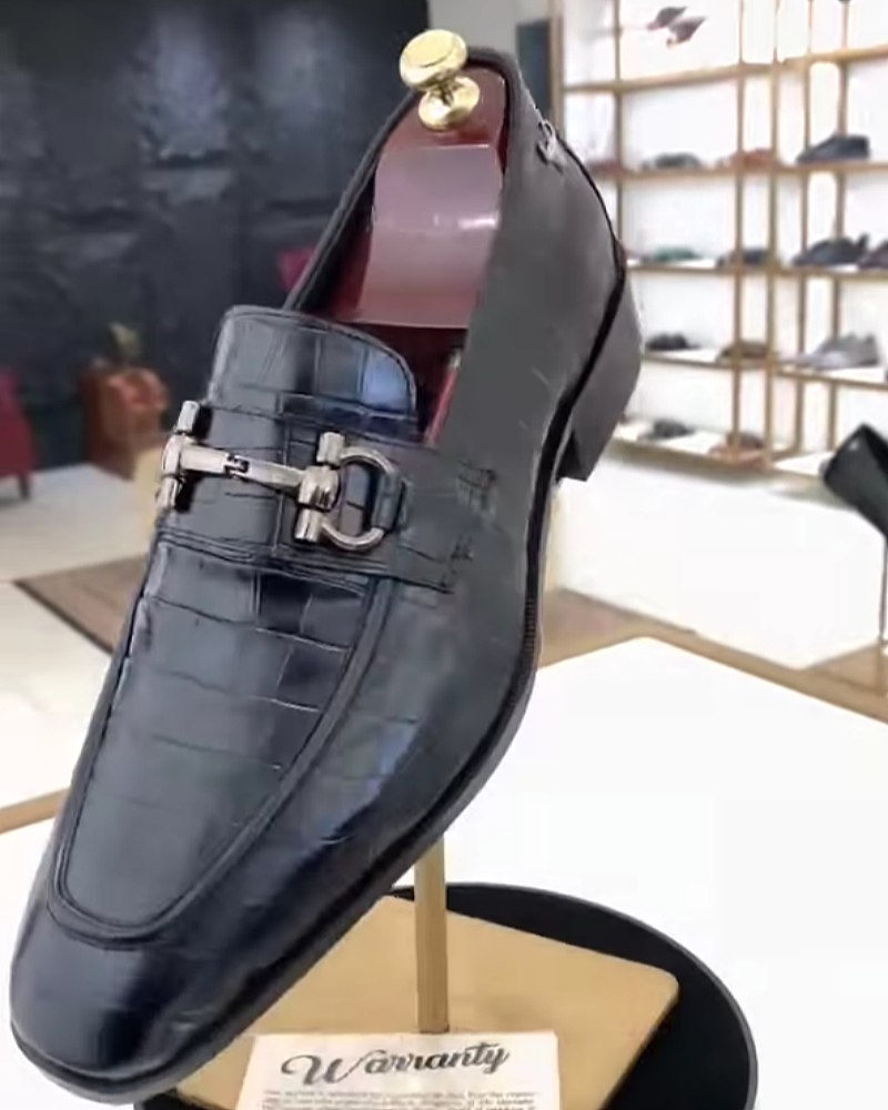 Italian Crocodile Leather Moccasins