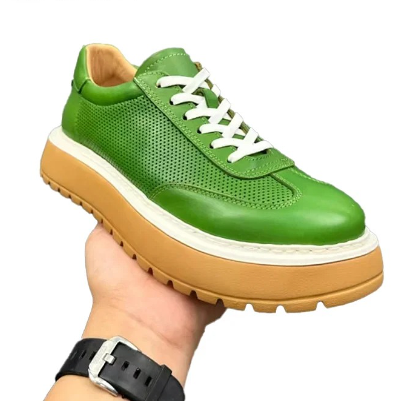Retro Dermis Ventilate Hollow Fallow Leather Shoes