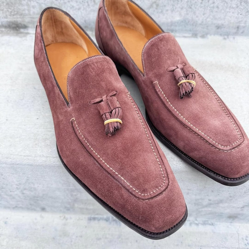 CORNICHE Mink Suede Tassel Loafer