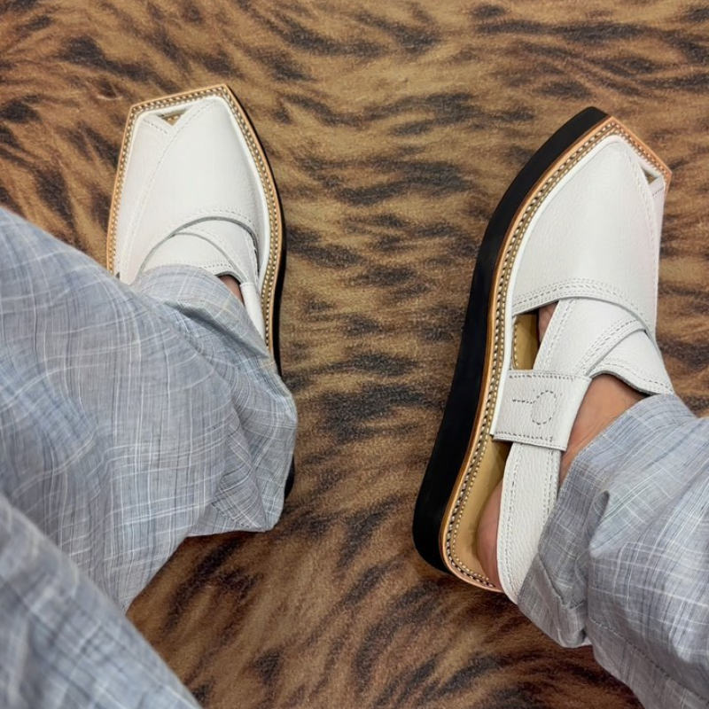 Men's White Classic Roman Sandals