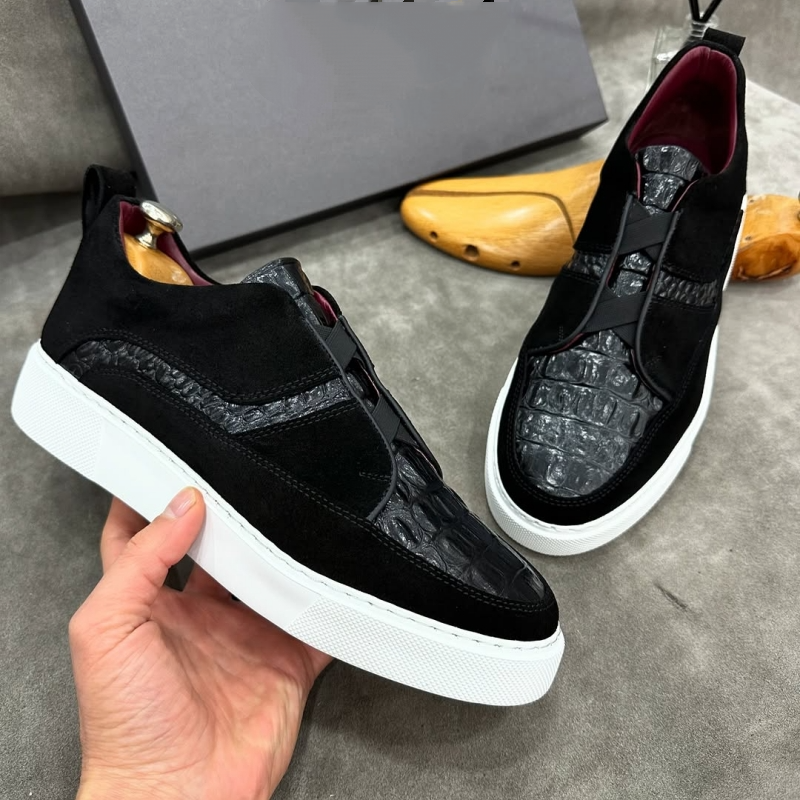 Crocodile Suede Sneakers