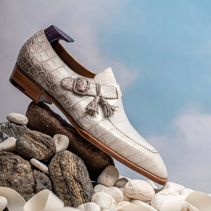 Luxury Tasseled Crocodile Leather Shoes