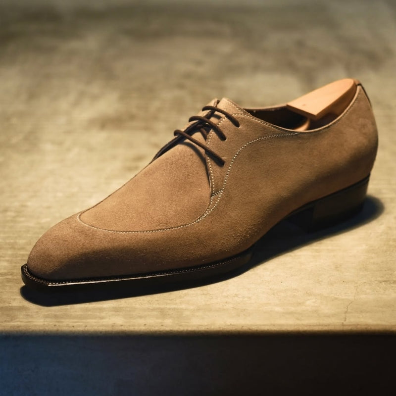 Apron Front Derby By Beige Suede