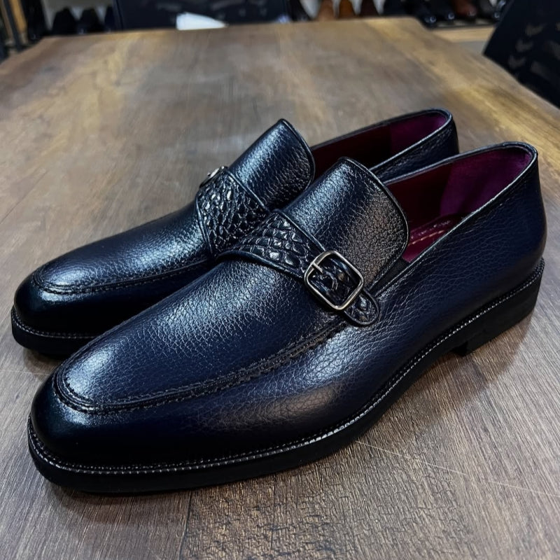 Men's Shoes Crocodile Pattern Leather Work Shoes