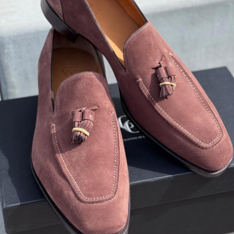 CORNICHE Mink Suede Tassel Loafer