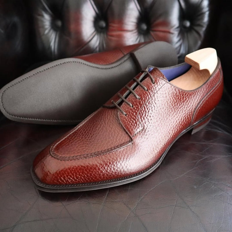 Classic Split-toe Derby With Hand-stitched Apron
