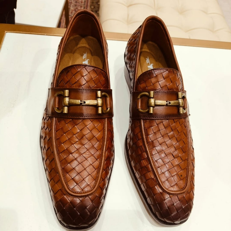 Valerius Woven Leather Loafers