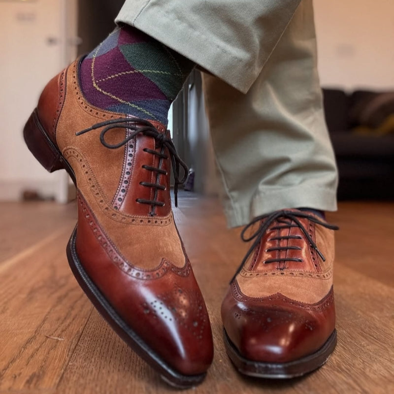 Luxury Suede Men's Lace-Up Leather Shoes