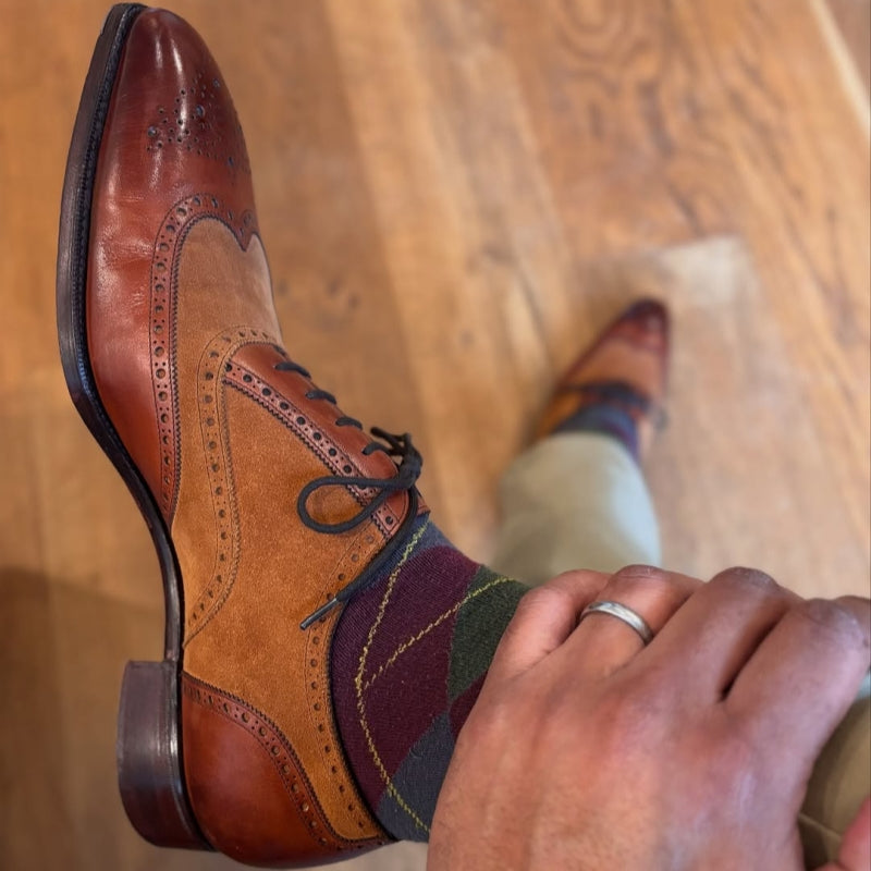 Luxury Suede Men's Lace-Up Leather Shoes