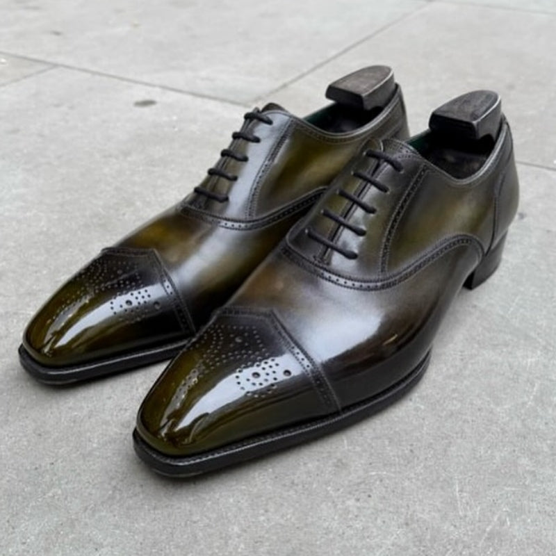 Cap Toe Semi Brogue Oxford