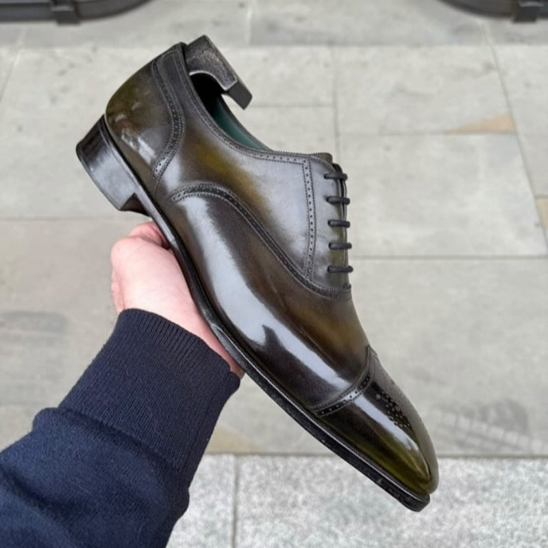 Cap Toe Semi Brogue Oxford