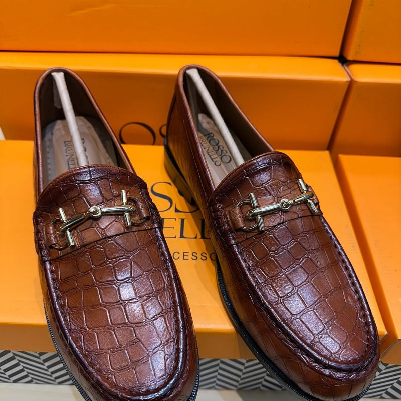 Men's Classic Crocodile Loafers