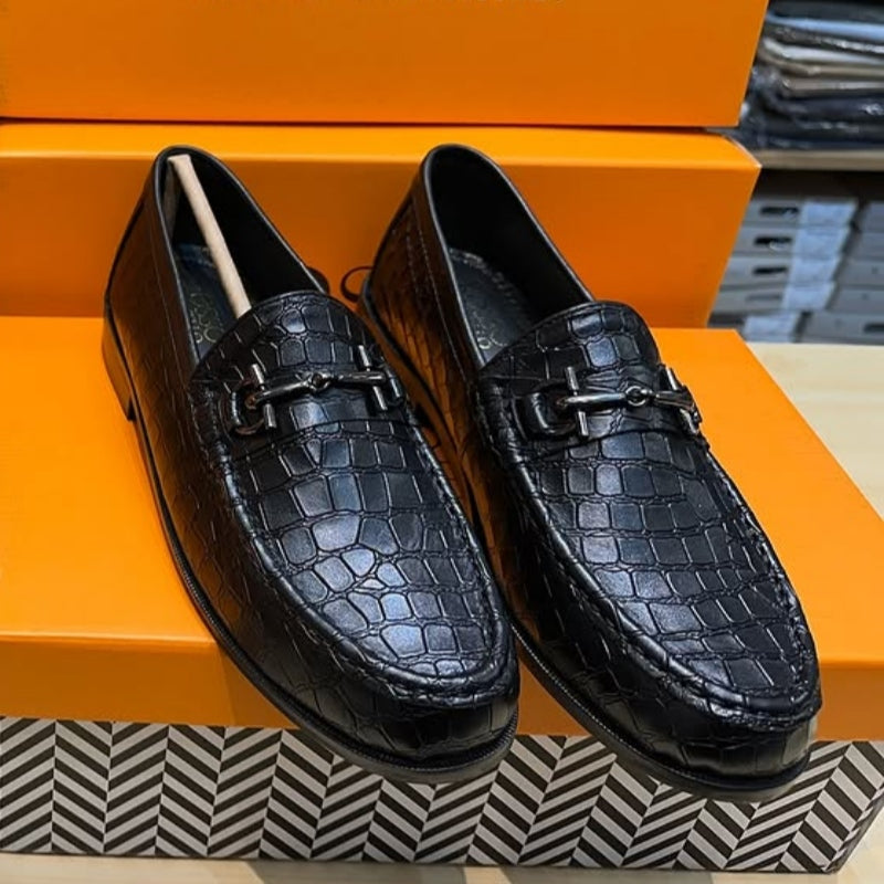 Men's Classic Crocodile Loafers