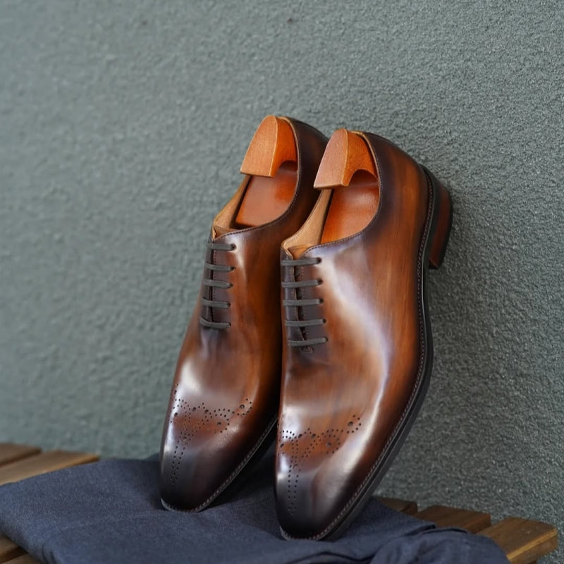 Elegance Whole Cut Wingtips Oxford Shoes