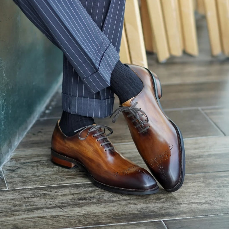 Elegance Whole Cut Wingtips Oxford Shoes