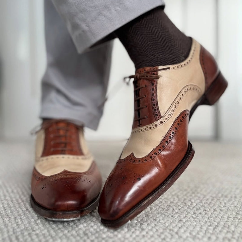 Two-tone Patchwork Oxfords