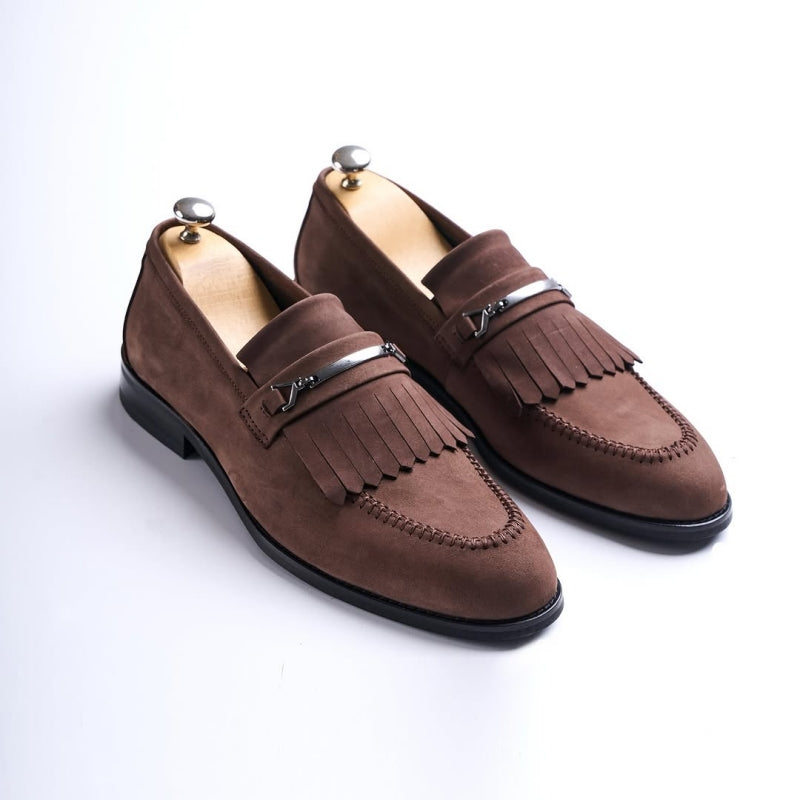 Italian Suede Tasseled Loafers