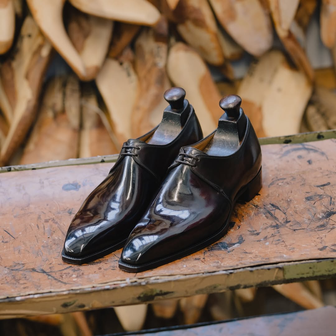 Derby Plain Toe Shoes 3 Eyelets