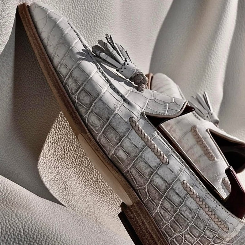 De Niro Crocodile Leather Loafers