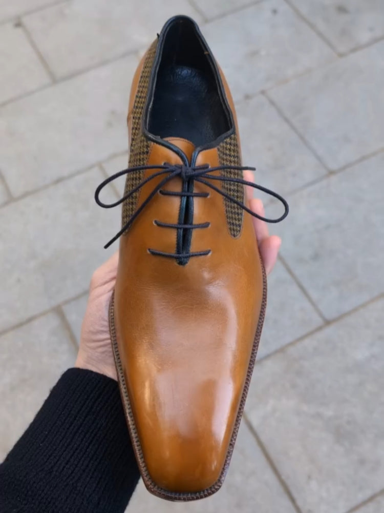 Handmade Ten Leather Lace Up Leather Shoes