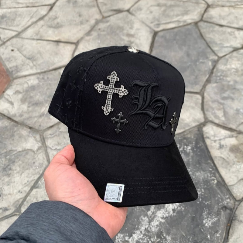 LA Cross All Black Cap