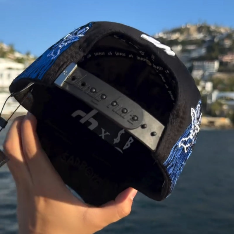 SAD BOYZ Blue Angels Collab Black Snapback Cap