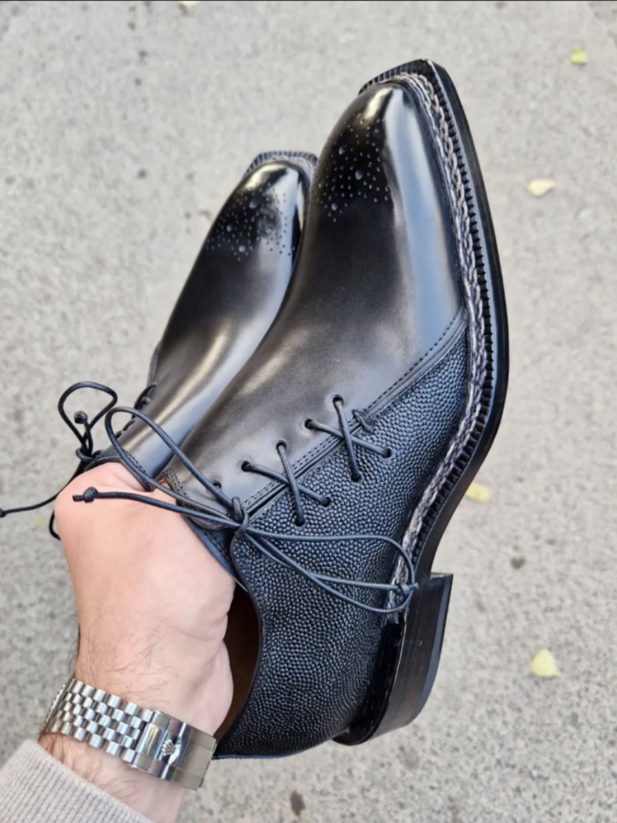 Handmade Side Lace-Up Dress Shoes