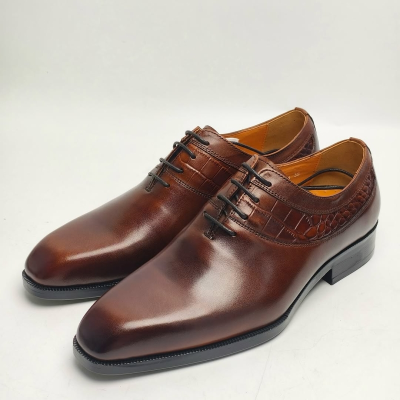 CROC VIMATA Lace-up Leather Shoes