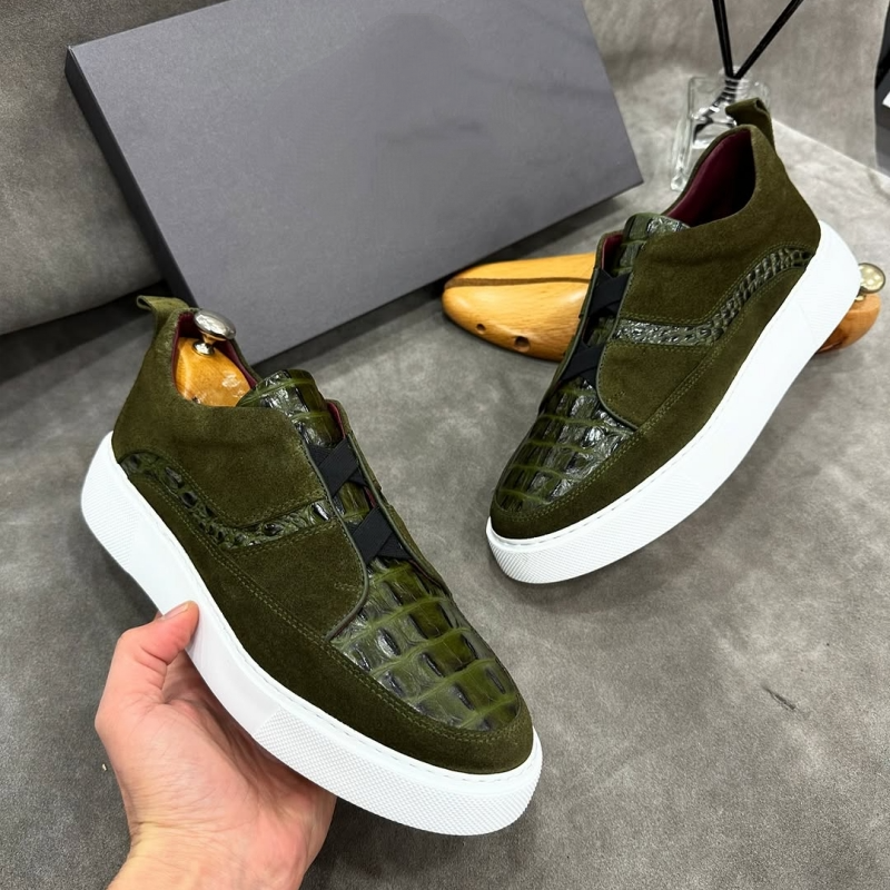 Crocodile Suede Sneakers