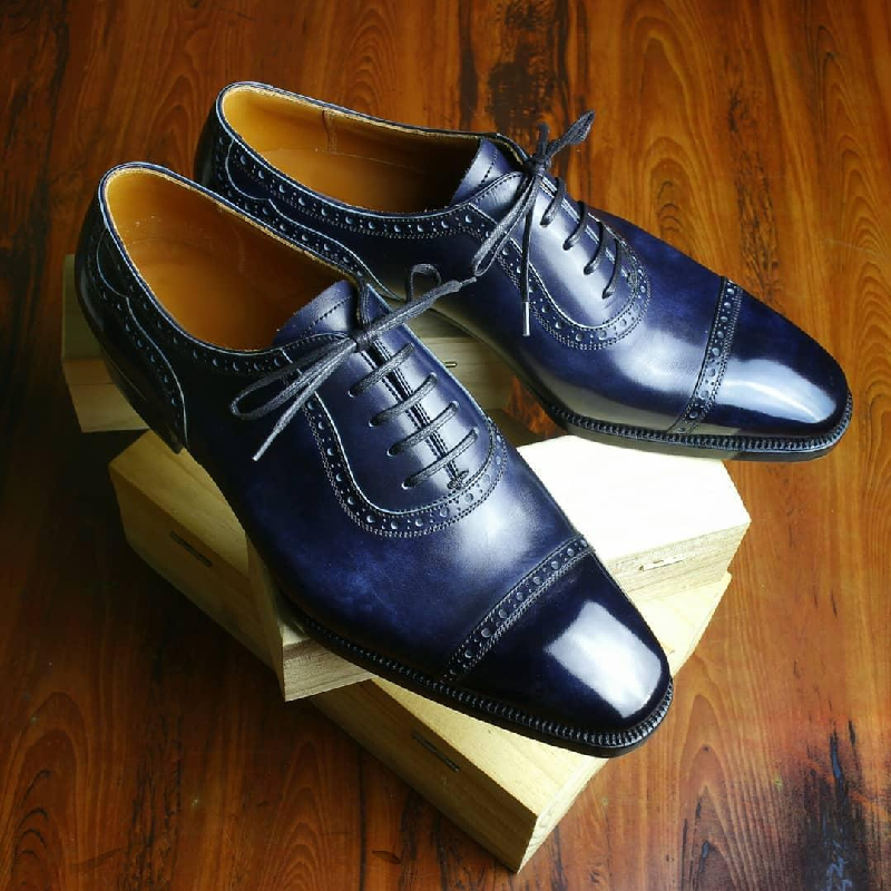 Italian Handmade Calf Leather Formal Oxfords