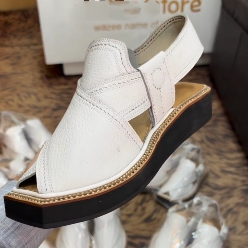 Men's White Classic Roman Sandals