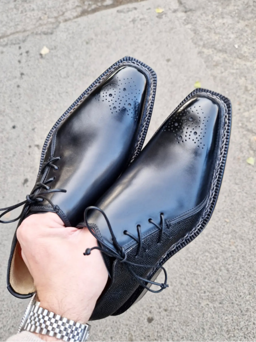 Handmade Side Lace-Up Dress Shoes