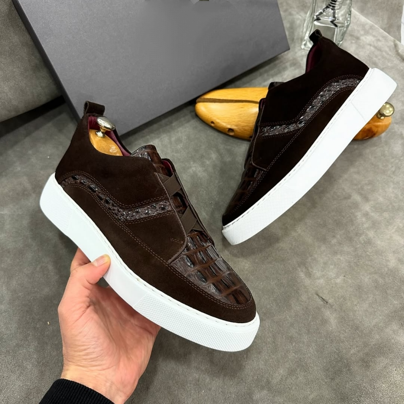 Crocodile Suede Sneakers