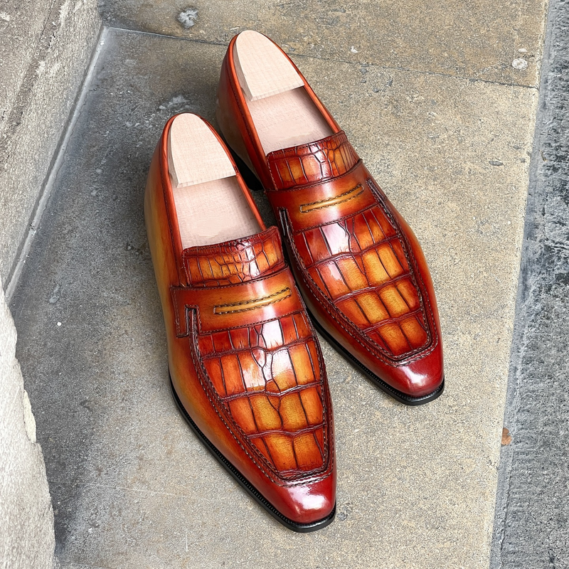 Men's Crocodile Leather Loafers