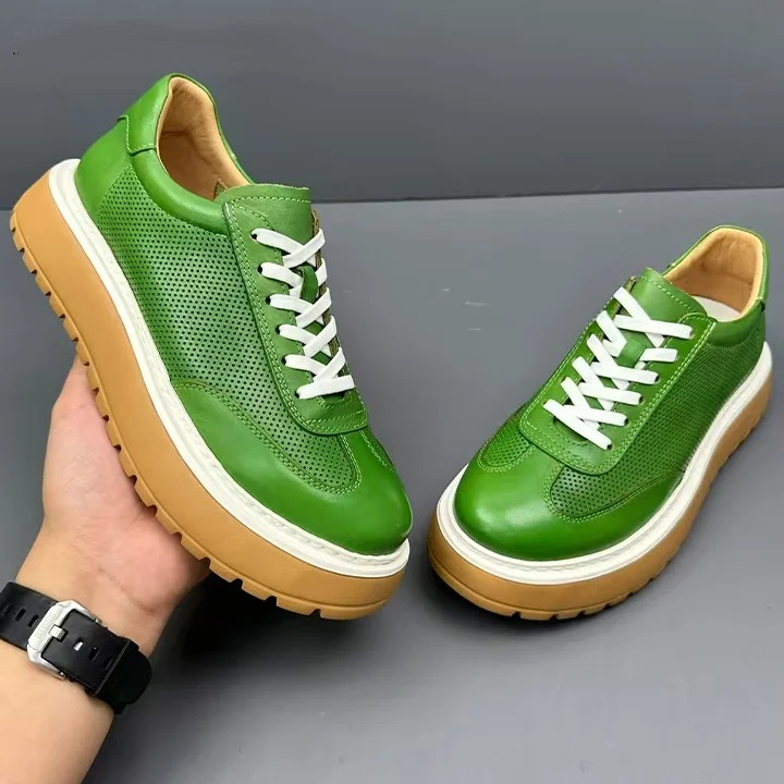 Retro Dermis Ventilate Hollow Fallow Leather Shoes