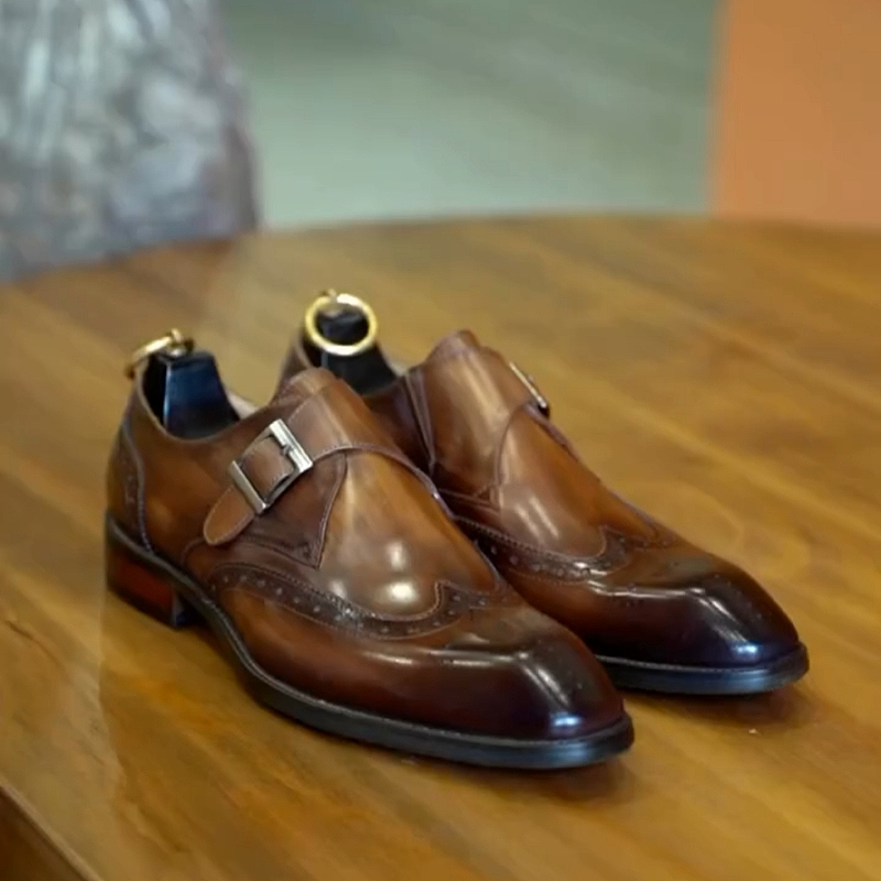 Holloshoe Single Monk Strap Shoes