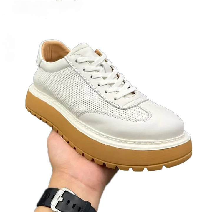 Retro Dermis Ventilate Hollow Fallow Leather Shoes