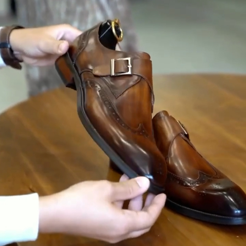 Holloshoe Single Monk Strap Shoes