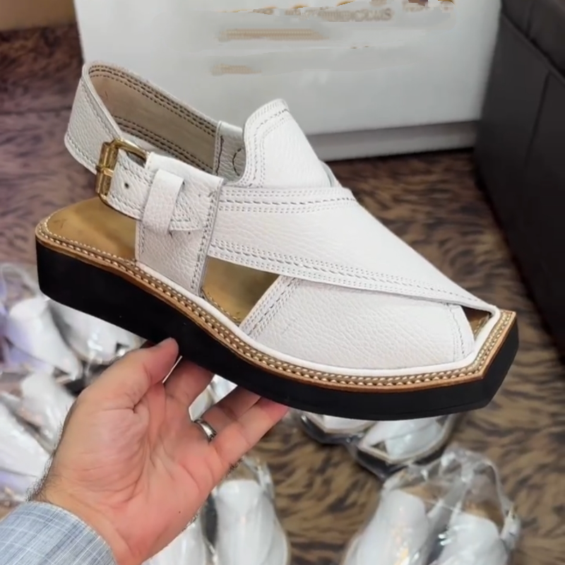 Men's White Classic Roman Sandals