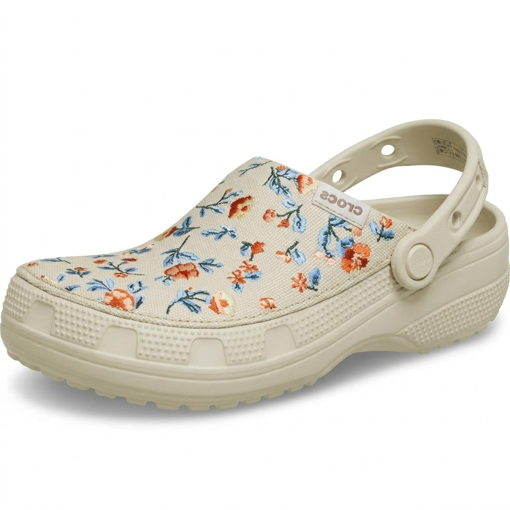 Classic Crafted Canvas & Suede Clogs