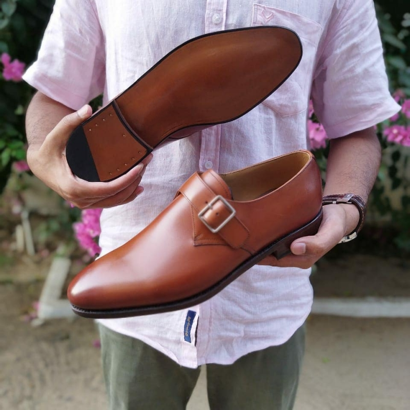 Bridlen Single Monk Leather Shoes