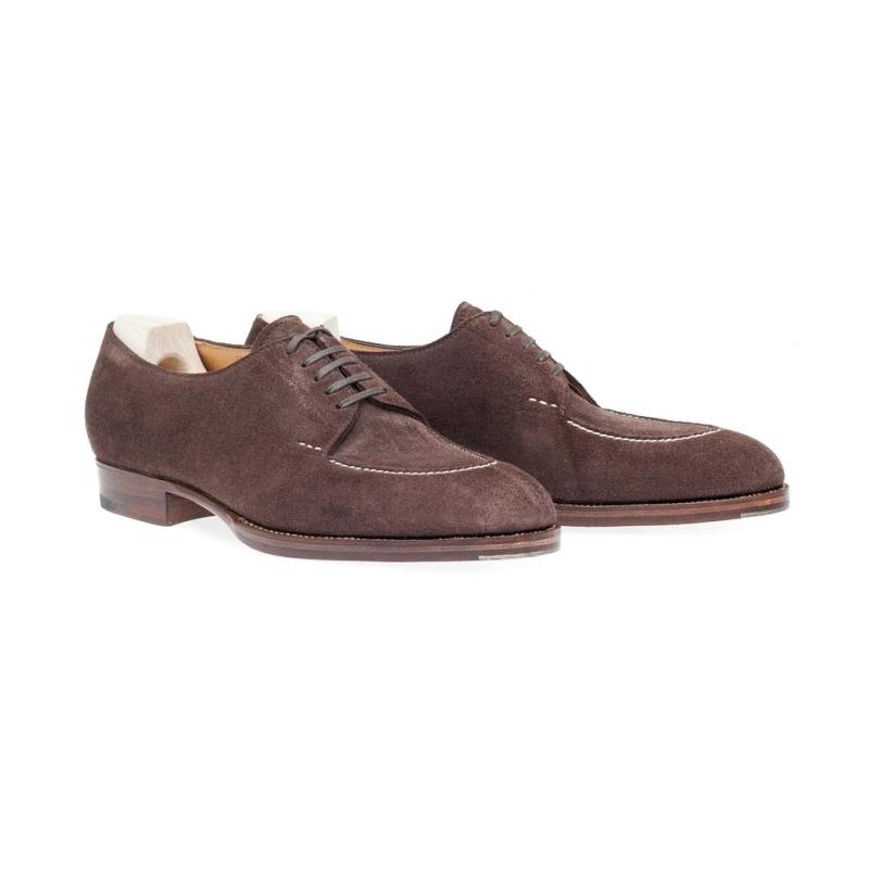 Chocolate Suede Split Tow Derby Shoes
