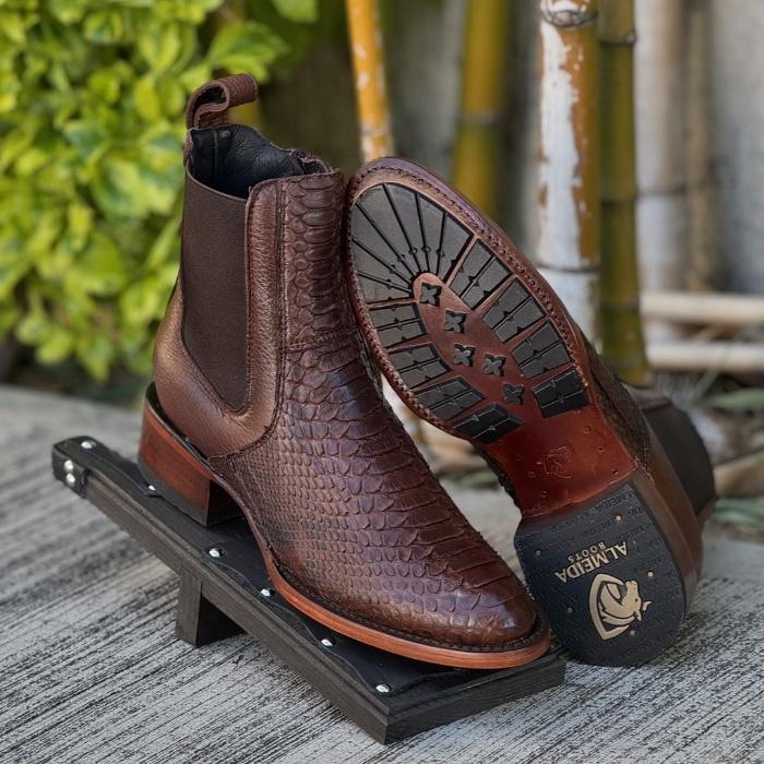 New Cowboy Boot In Python Leather
