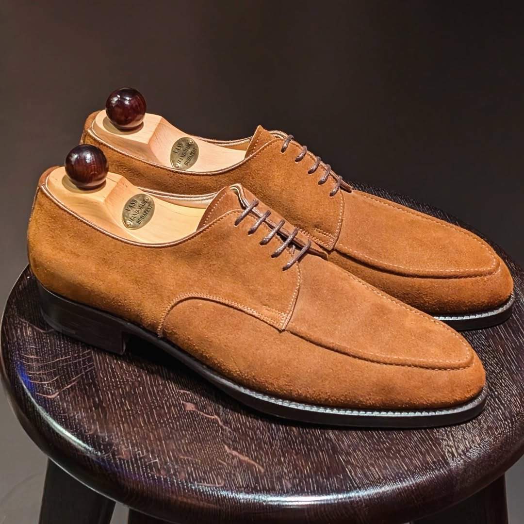 Handmade Deer Brown Suede Shoes