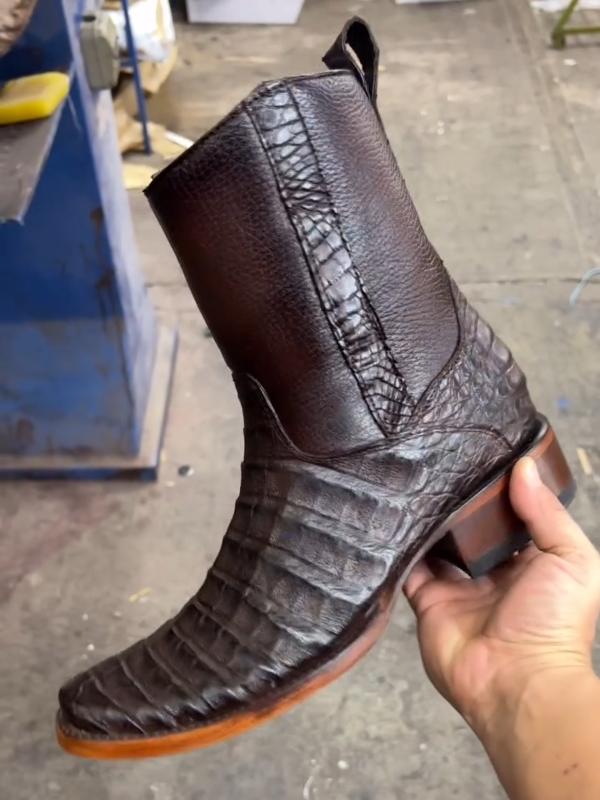 Handmade Caiman Belly Genuine Leather Boots