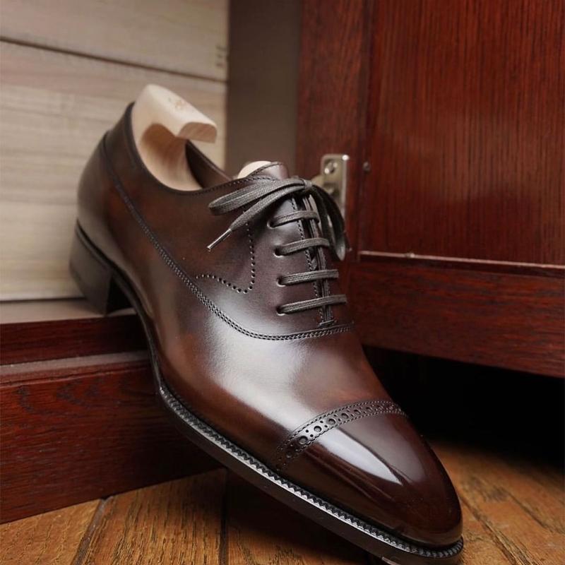 Glossy Oxford Leather Shoes