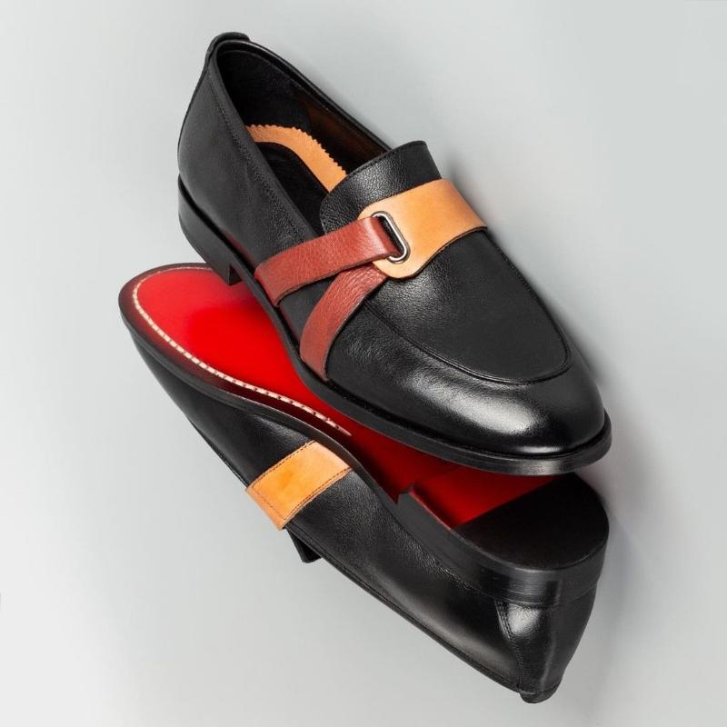 Fake Lace Up Casual Leather Shoes