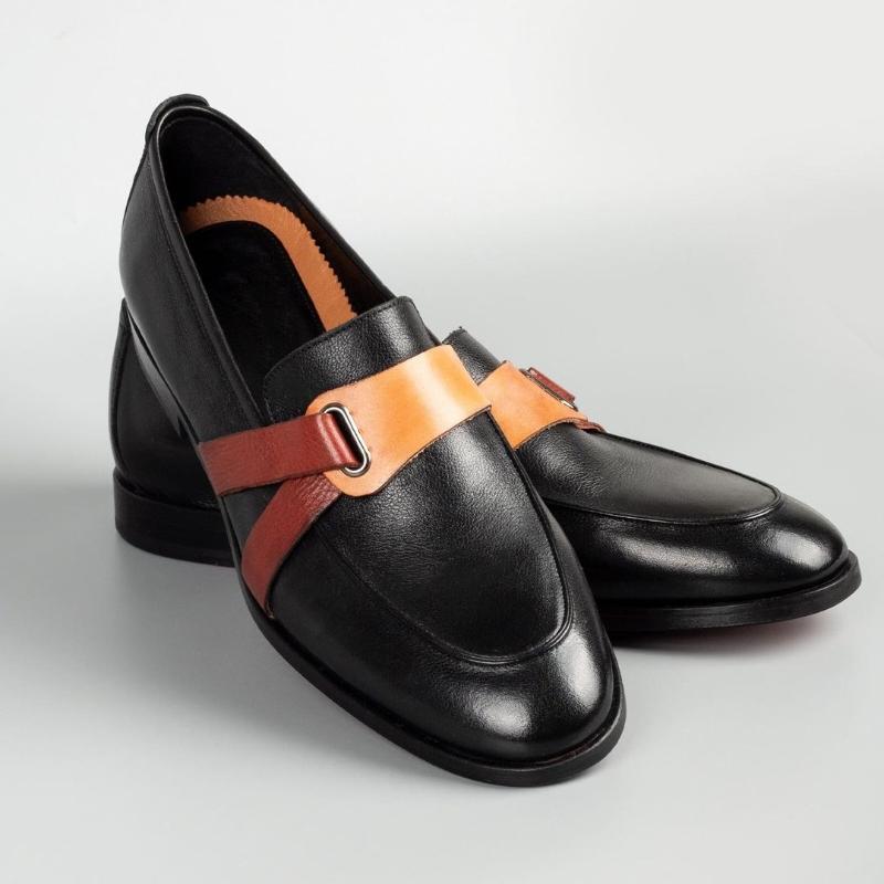 Fake Lace Up Casual Leather Shoes