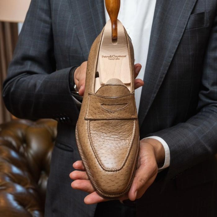Tan Peccary Leather Shoes