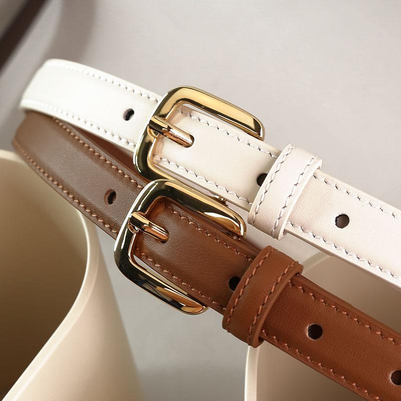 Women's Leather Belt Narrow Pants Belt